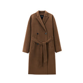 Women's Relaxed Notch-Lapel Double-Face Wool Coat