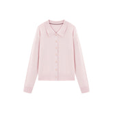 Women's Short Polo-Collar Cardigan