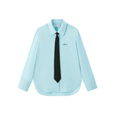 Women's Relaxed Shirt with Detachable Tie
