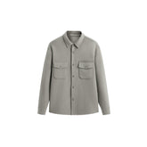 Men's Solid Pocket Wool Shirt