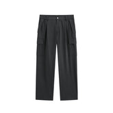 Men's Dark Gray Straight-Leg Cargo Pants