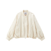 Women's Oversized Embroidered Bubble Baseball Jacket