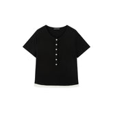 Women's Tencel Slim T-Shirt with Colorblock Detail