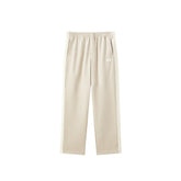 Men's Khaki Jacquard Drawstring Casual Pants