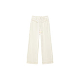 Women's Beige High Waist Straight Fit Jeans