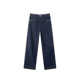 Women's Straight-Leg Jeans with Hem Panel