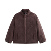 Men's Quilted Padded Jacket with Embroidery