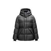 Women's Drawstring Waist Puffer Jacket