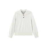 Women's Slim Shawl Collar Pullover Sweatshirt