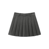 Women's Wool-Blend Pleated Short Skirt