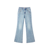 Women's High-Waist Wide-Leg Flared Jeans