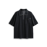 Men's Polo Shirt with Contrast Stitching