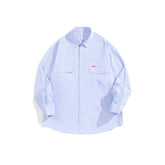 Men's Light Blue Striped Shirt