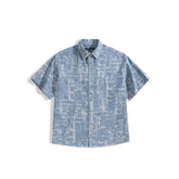 Men's Jacquard Denim Shirt