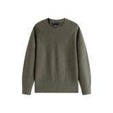 Men's Textured Solid Pullover Sweater