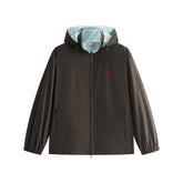 Men's Hooded Jacket with Contrast Lining