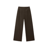 Women's High-Waist Brushed Wide-Leg Pants