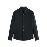 Men's Solid Shirt with Metallic Detail