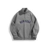 Men's Embroidery Stand Collar Sweatshirt