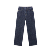 Women's Straight-Leg Jeans with Heavy Crochet Embroidery