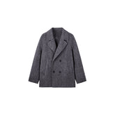 Men's Double-Breasted Wool Coat
