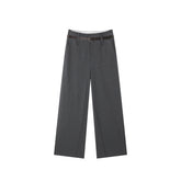 Women's Wide-Leg Suit Trousers with Belt
