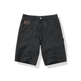 Men's Washed Denim Shorts with Logo Patch