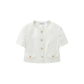 Women's Jacquard Textured Cropped Jacket