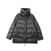 Women's Oversized Drawstring-Waist Goose Down Jacket