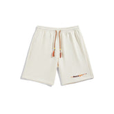 Men's Beige Contrast Drawstring Sports Shorts