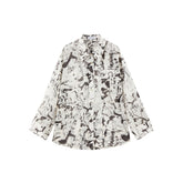 Women's Allover Print Shirt with Side Tie