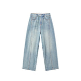 Women's High-Waisted Curved-Leg Wide-Leg Jeans