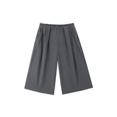 Women's Pleated Wide-Leg Tailored Bermuda Shorts