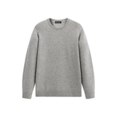 Men's Grey Brushed Sweater with Embroidery