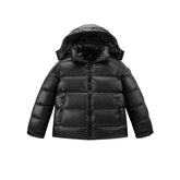 Men's Glossy Hooded Goose Down Jacket