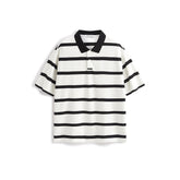 Men's Colorblock Striped Polo Shirt
