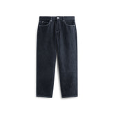 Men's Contrast-Stitch Straight Jeans with Fleece Lining