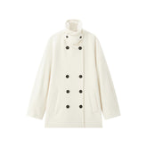 Women's Double-Breasted Alpaca Coat