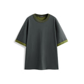 Men's Loose-Fit Contrast T-Shirt