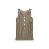 Women's V-Neck Fitted Knit Tank Top