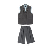 Women's Sleeveless Blazer Set