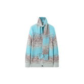 Women's Tie-Dyed Cardigan With Scarf