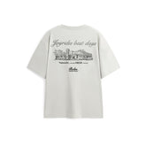 Men's Printed T-Shirt with Patch Embroidery