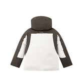 Men's Water-Repellent Colorblock Hooded Down Jacket