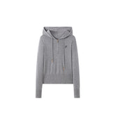 Women's Embroidered Hooded Knit Pullover