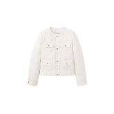 Women's Quilted Shirred Puffer Jacket