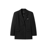 Women's Black Easy-care Raw Edge Blazer