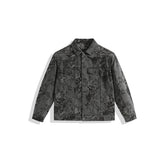 Men's Floral Jacquard Denim Jacket