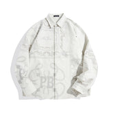 Men's Breathable Vintage Jacquard Shirt