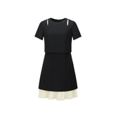 Women's Short Dress with Cutout Shoulders